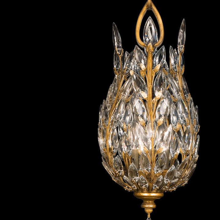 Crystal Laurel 11" Round Pendant