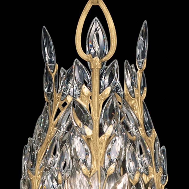 Crystal Laurel 11" Round Pendant