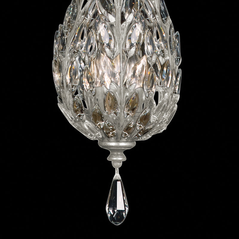 Crystal Laurel 11" Round Pendant