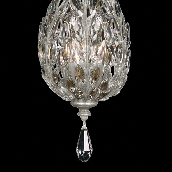 Crystal Laurel 11" Round Pendant