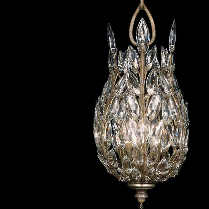 Crystal Laurel 11" Round Pendant