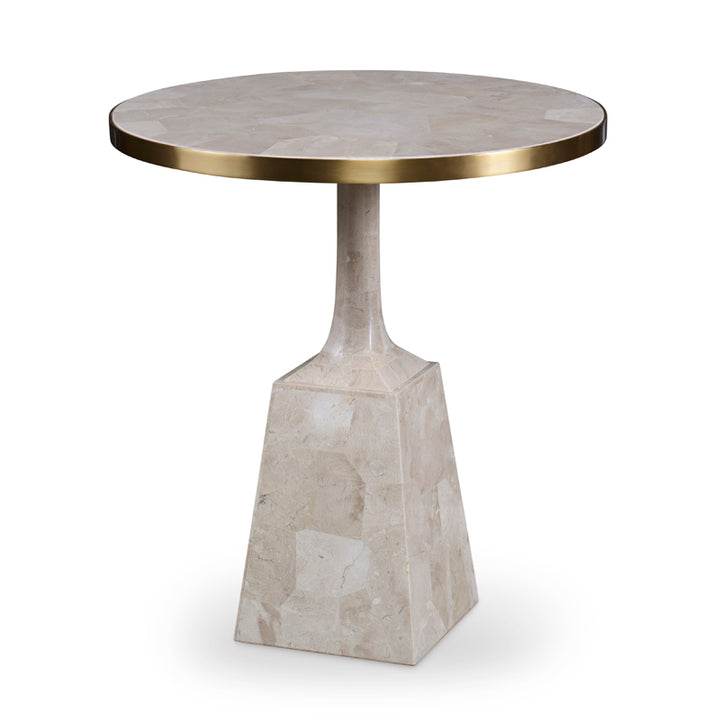 Stone Pedestal Occasional Table