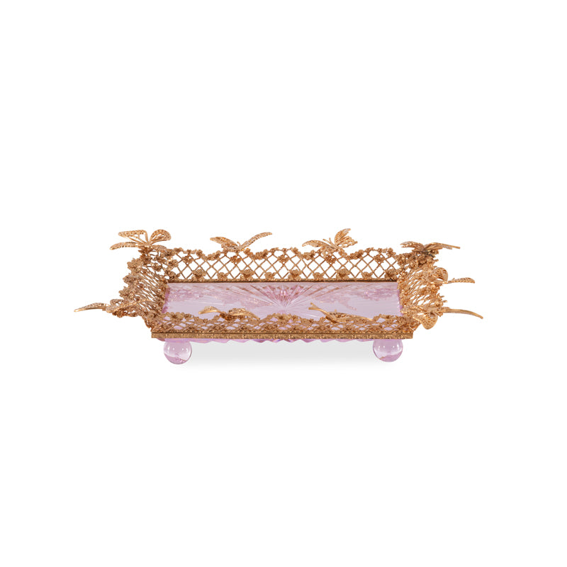 Pink Carved Butterfly Tray