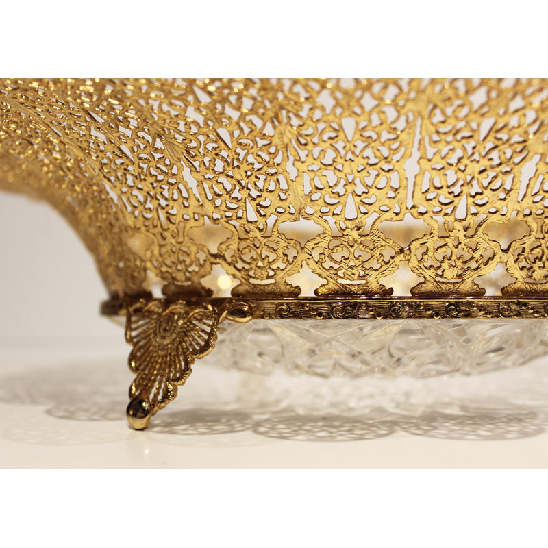 Carved Crystal Bowl