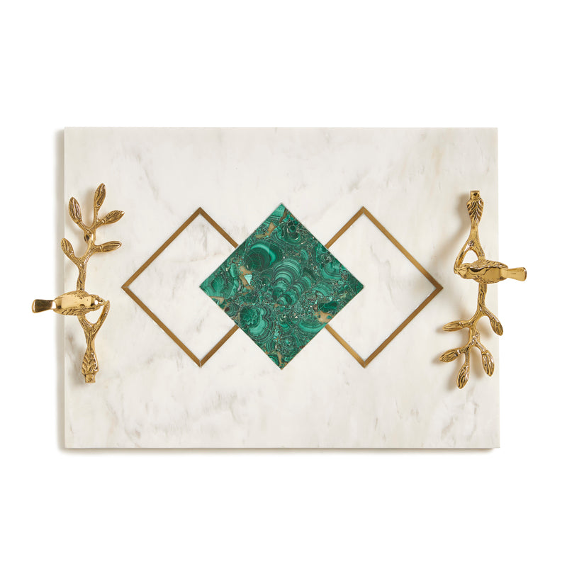 Green Marble Inlay Tray