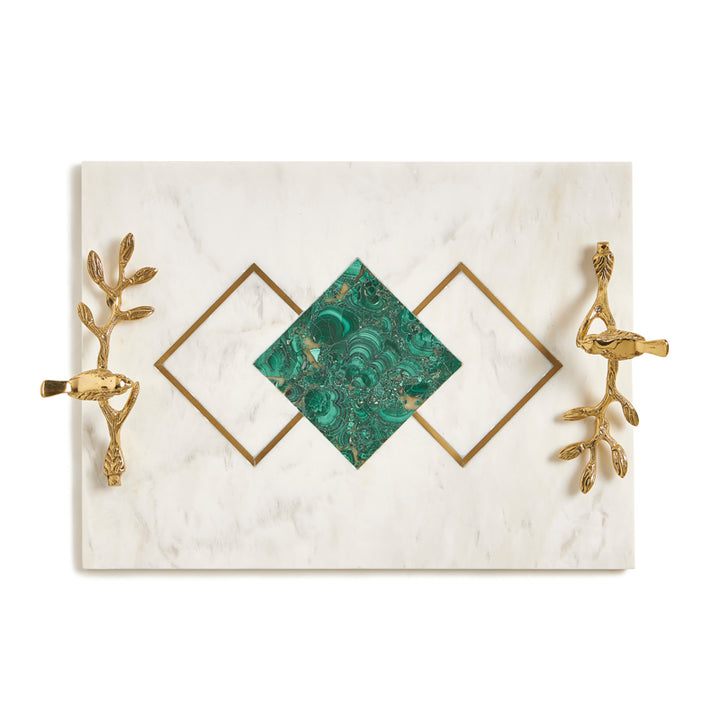 Green Marble Inlay Tray