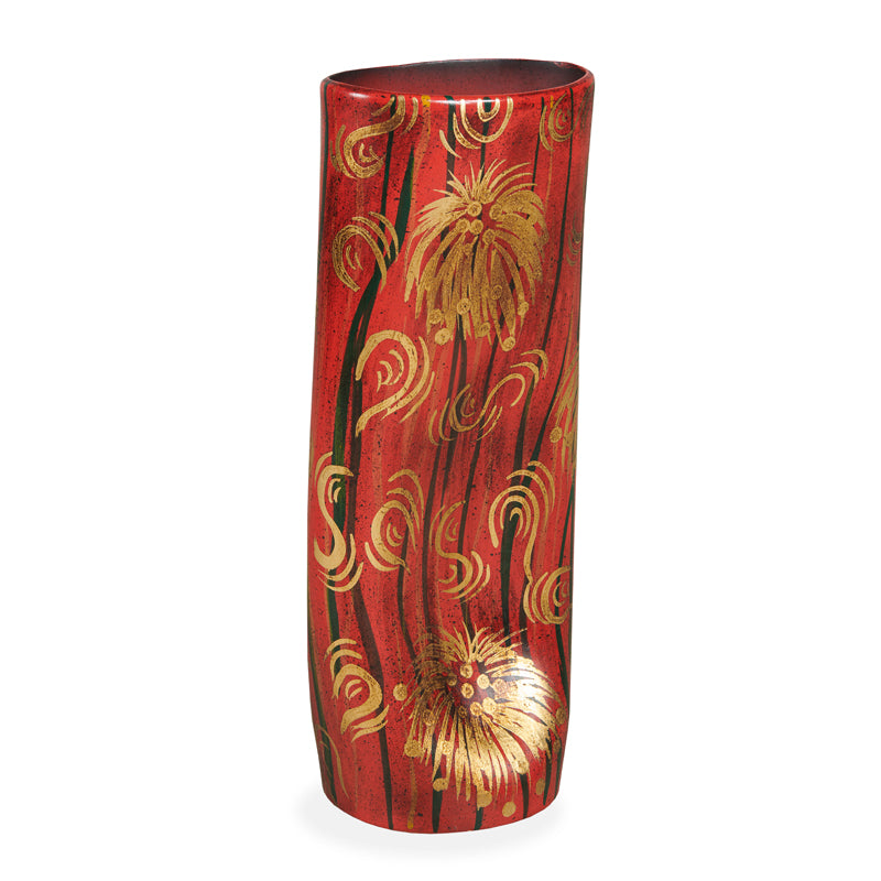 Floral Gold Leaf Vase