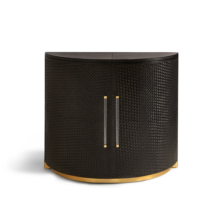 Woven Leather Demilune
