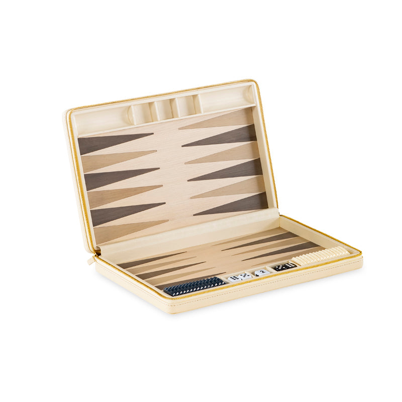 Travel Backgammon Board Cream