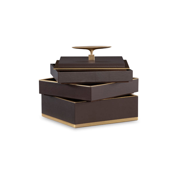 Brown Compartment Box