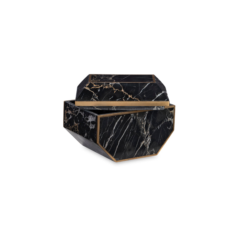 Small Brass And Golden Portoro Box
