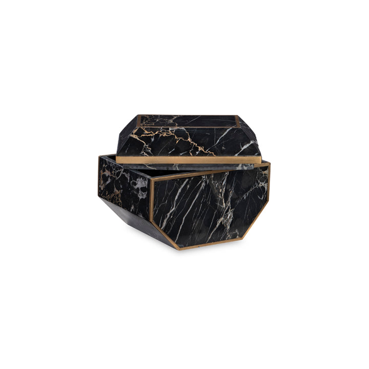 Small Brass And Golden Portoro Box