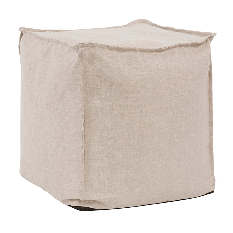 The Linen Pouf