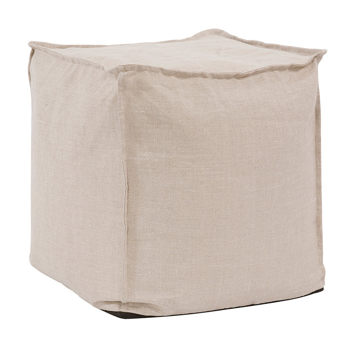The Linen Pouf