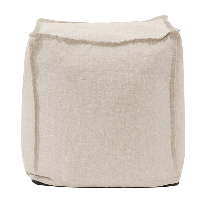 The Linen Pouf