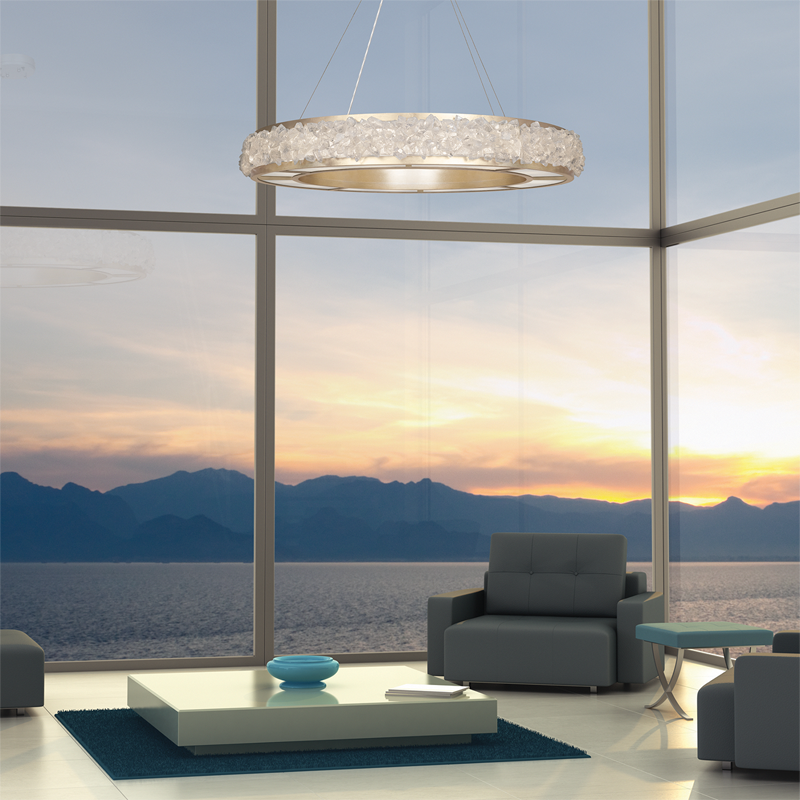Arctic Halo 38" Round Pendant