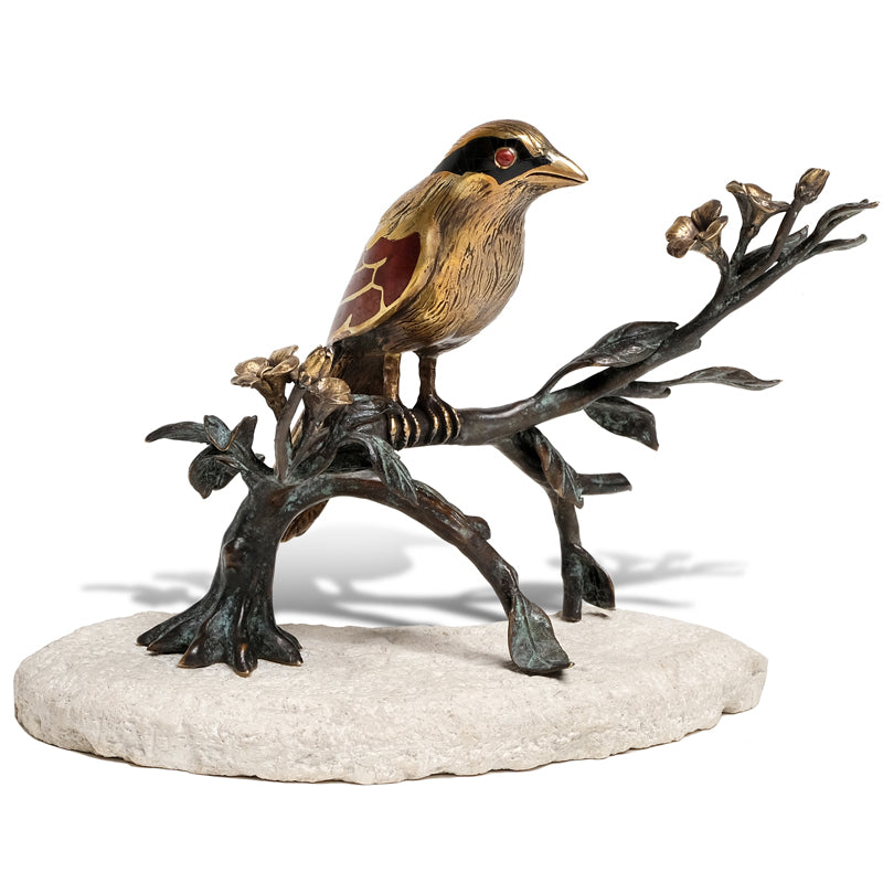 Brass Magpie Sculpture