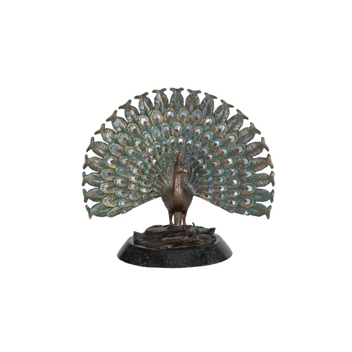 Puffed Peacock Sculpture