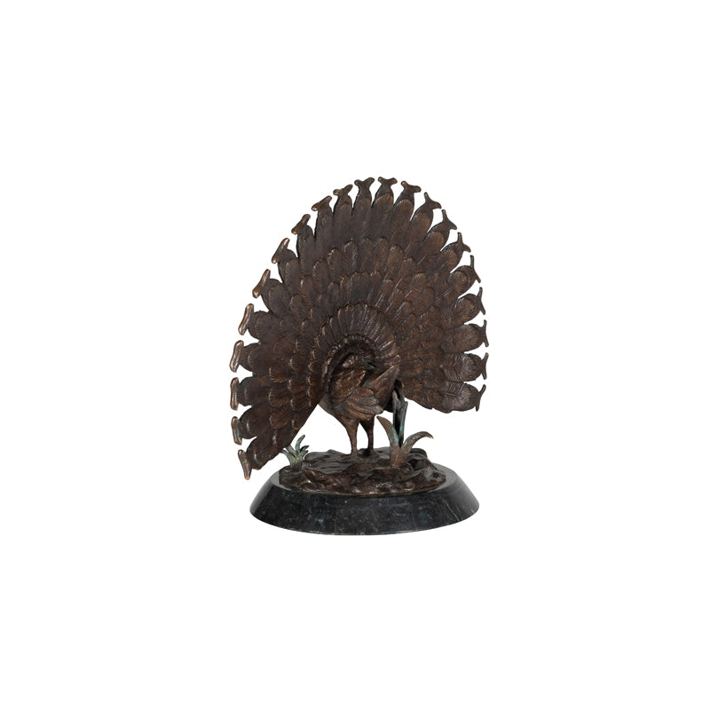 Puffed Peacock Sculpture