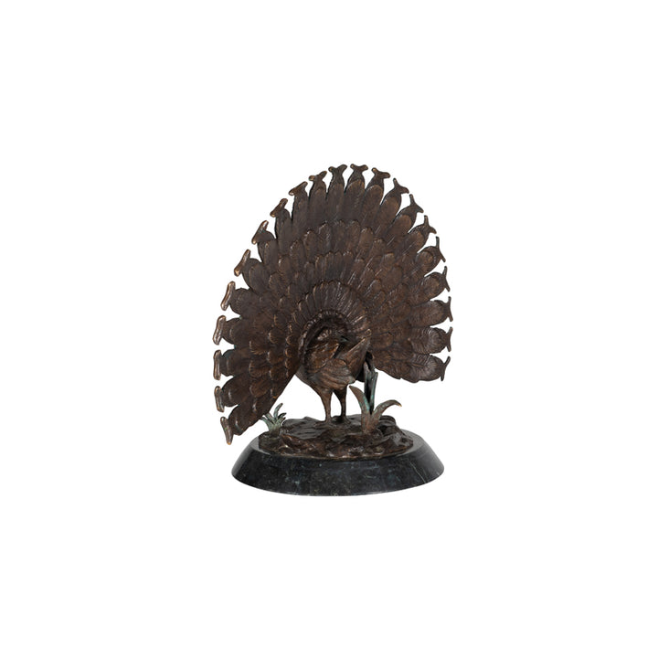 Puffed Peacock Sculpture