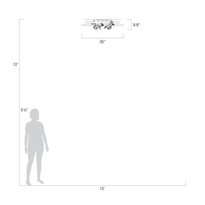 Azu 35" Flush Mount
