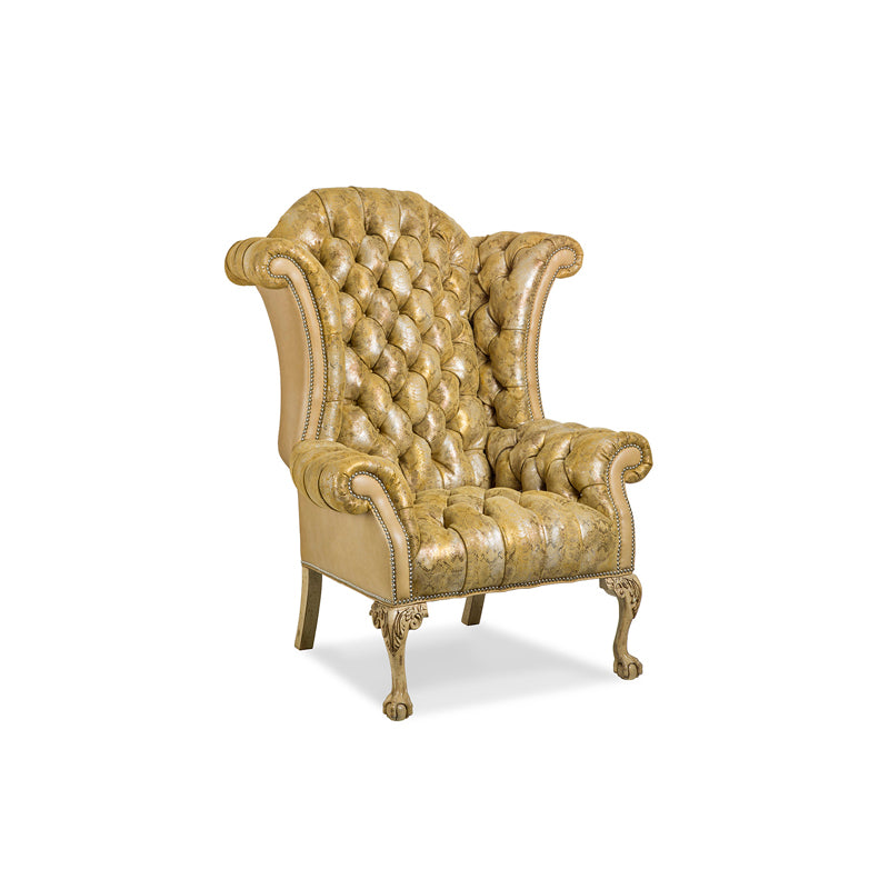 George Iii Tufted Wing Chair