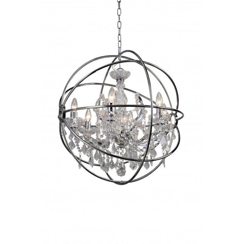 9849 6P-CH Six Light Chandelier