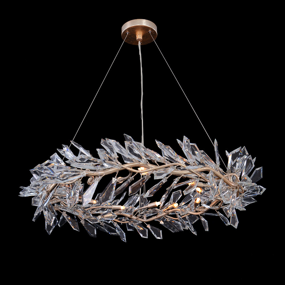 K≈çtta Twelve-Light Cut-Crystal Chandelier