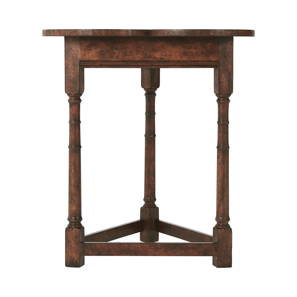 Oak Clover Accent Table