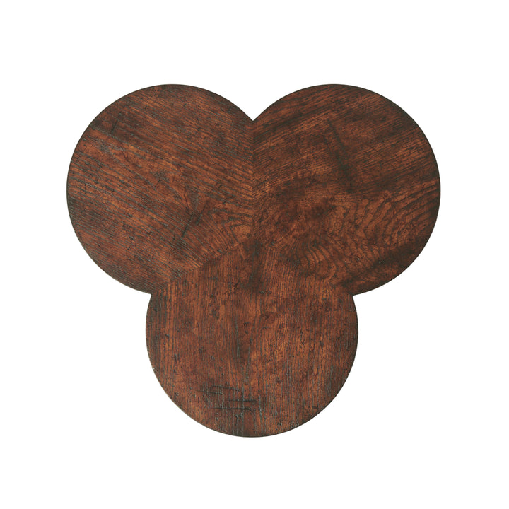 Oak Clover Accent Table