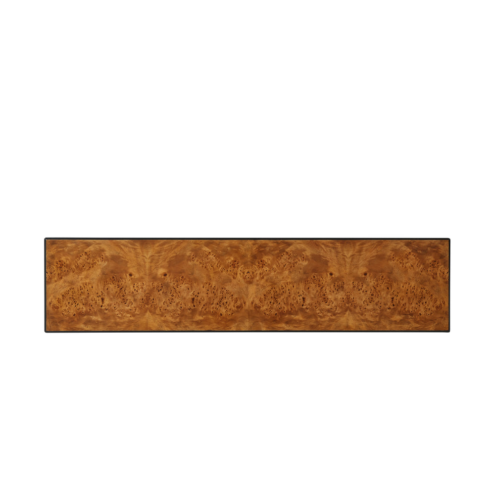 Long Hall Burl Console Table