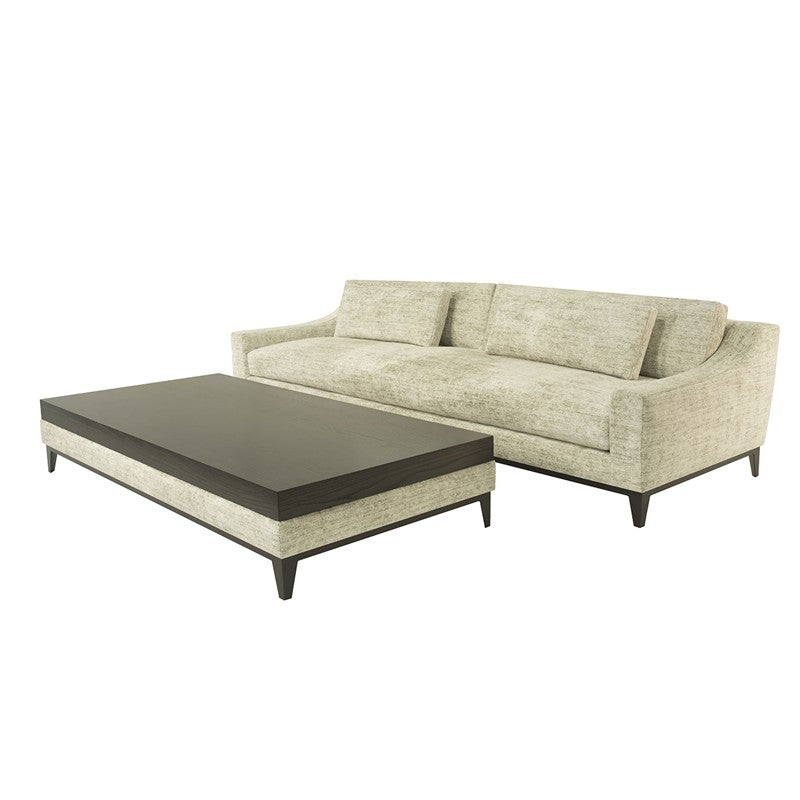 Boulevard (Iron Base) Sofa & Rectangle Cocktail Table (Velvet)