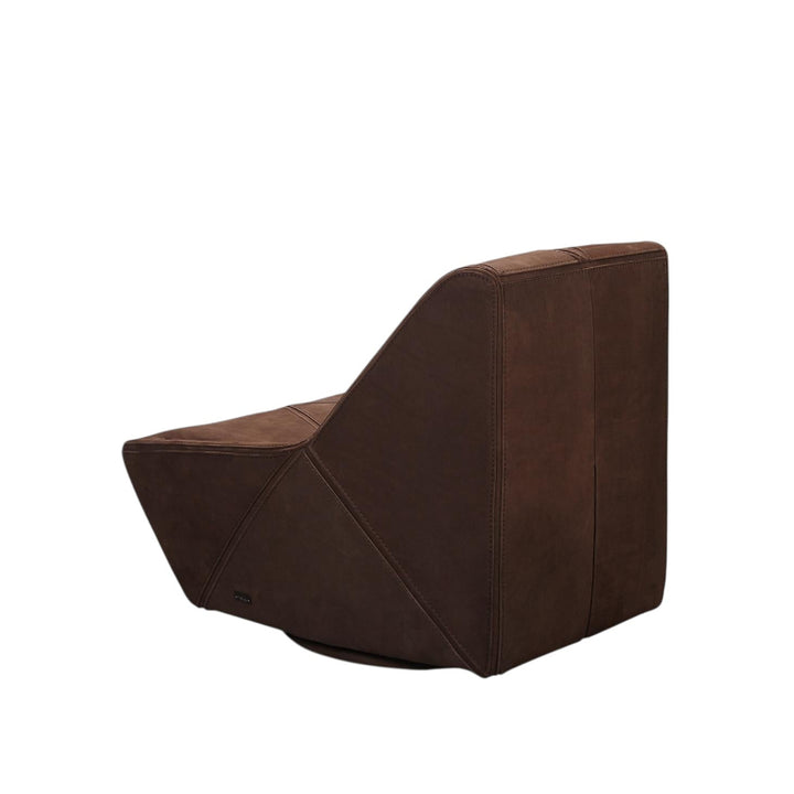 Brown wedge-shaped seat on a white background