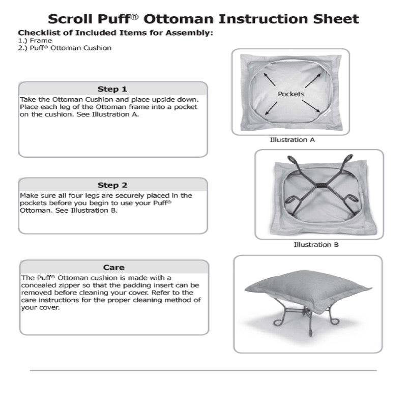 The Sterling Puff Puff Ottoman Cover