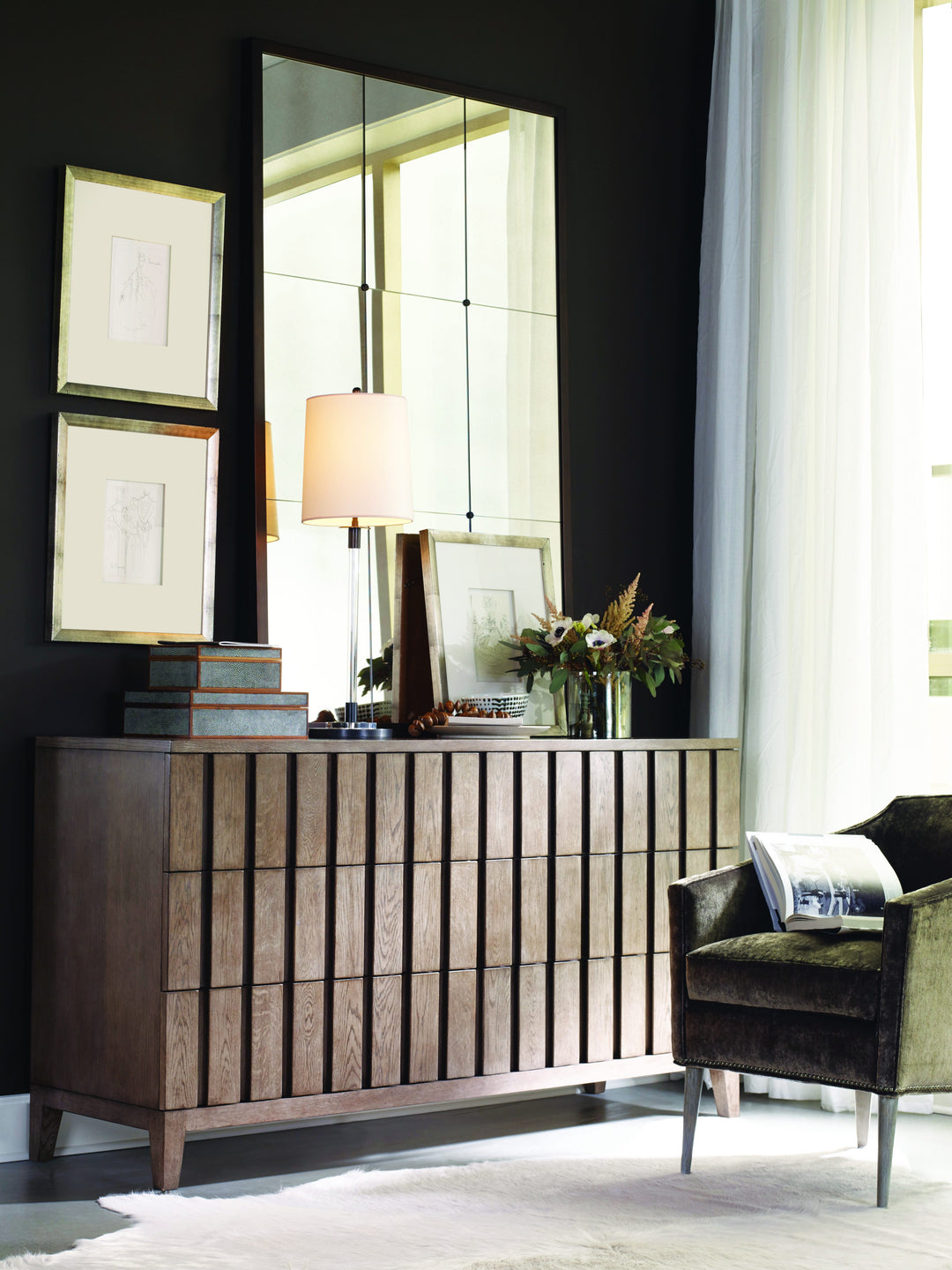 Louvered Dresser (Timber Grey)