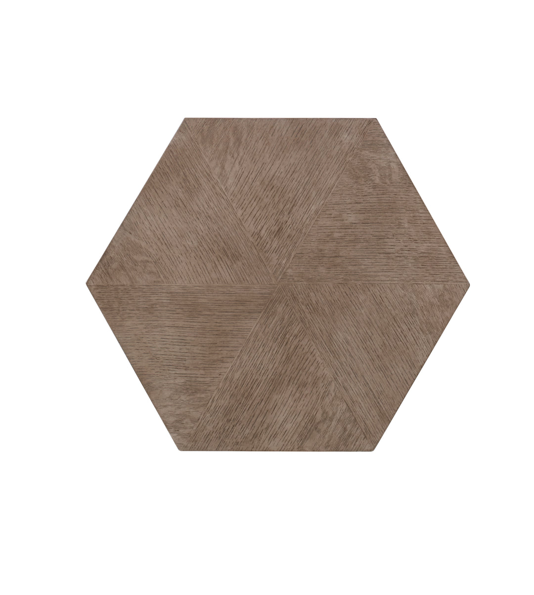 Hexagonal Chairside Table (Timber Grey)