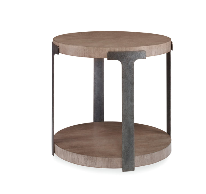 Sunburst Chairside Table (Timber Grey)