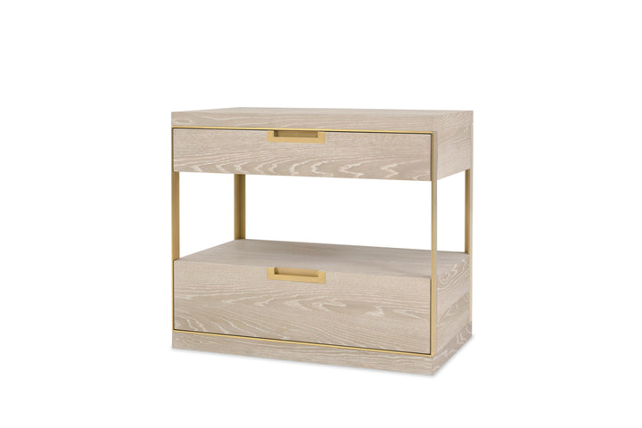 Two Drawer Nightstand (Sand)
