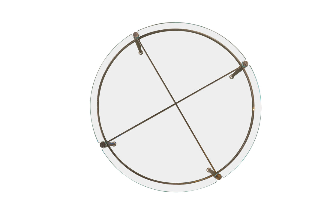 Round Glass Top Cocktail Table