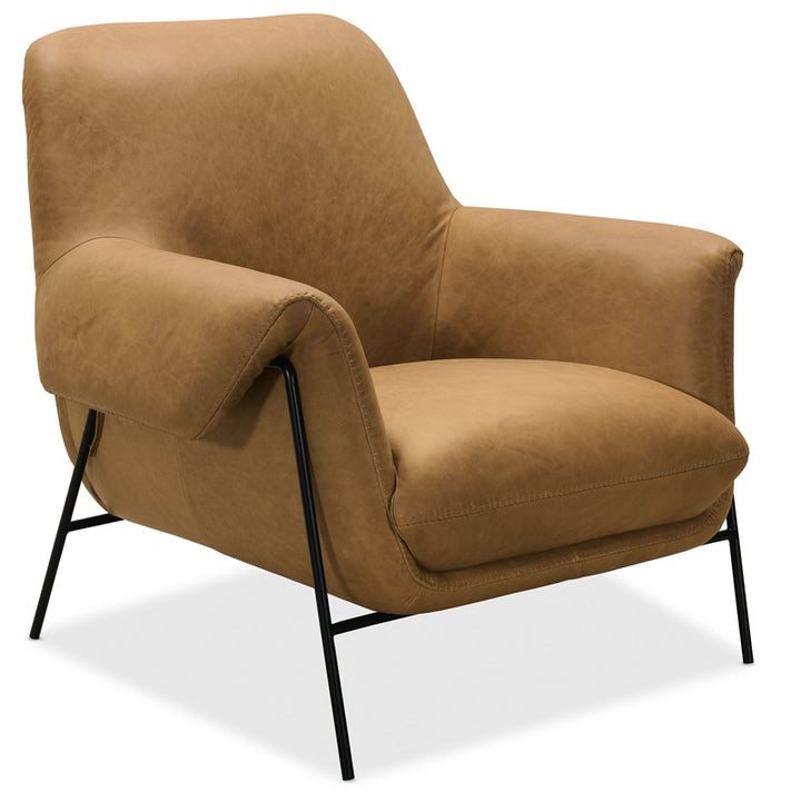 Ambroise - Metal Frame Club Chair - Light Brown