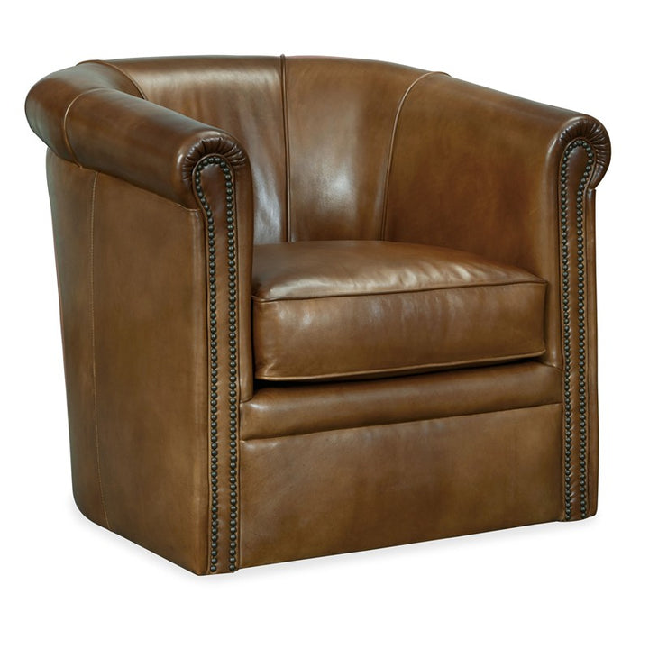 CC - Axton Swivel Leather Club Chair