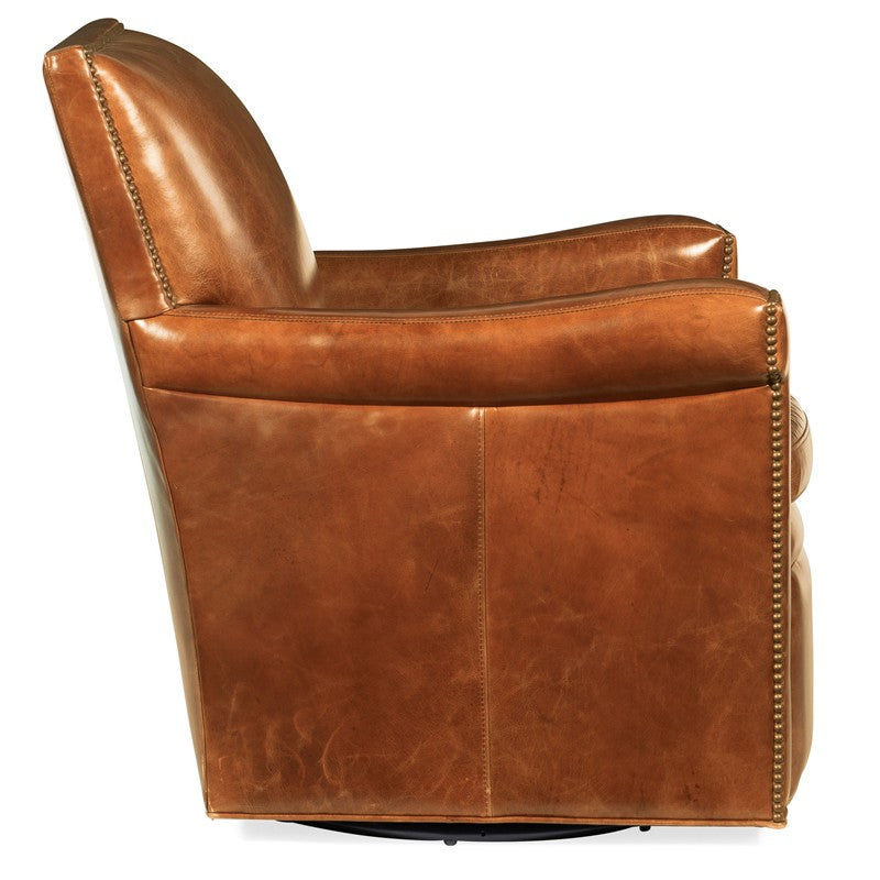 CC - Jilian Swivel Club Chair - Light Brown