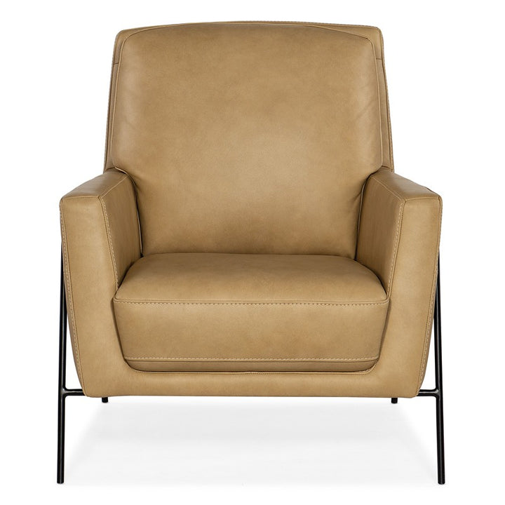 CC - Amette Metal Frame Club Chair - Light Brown
