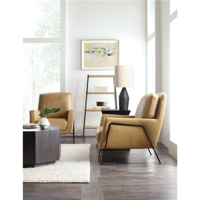 CC - Amette Metal Frame Club Chair - Light Brown