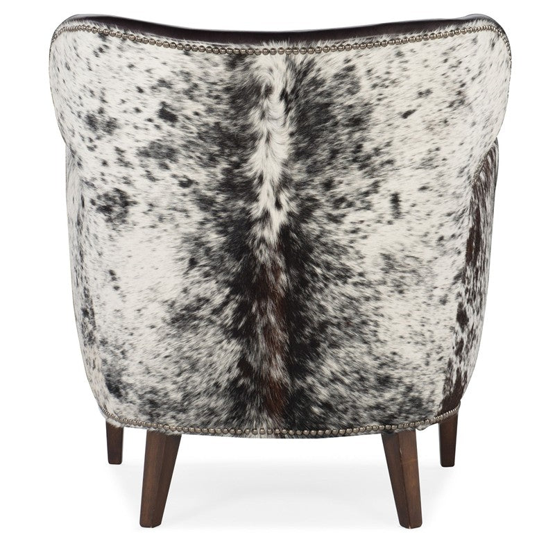 CC - Kato Leather Club Chair With Salt Pepper HOH