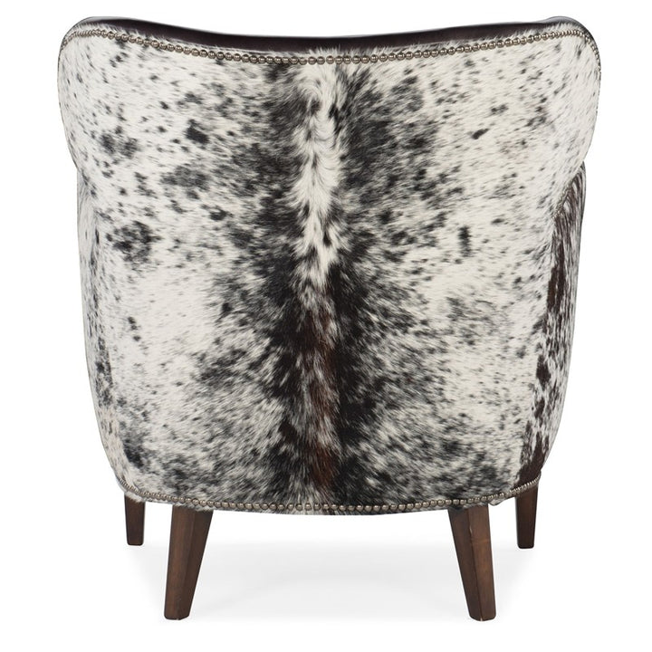CC - Kato Leather Club Chair With Salt Pepper HOH