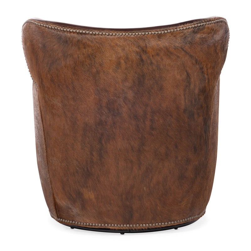 CC - Kato Leather Swivel Chair With Dark HOH