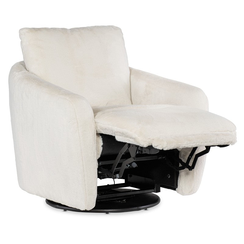 CC - Bonnie Swivel Chair With Power Footrest - White