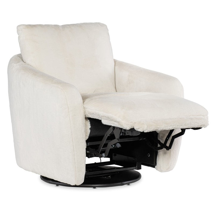 CC - Bonnie Swivel Chair With Power Footrest - White