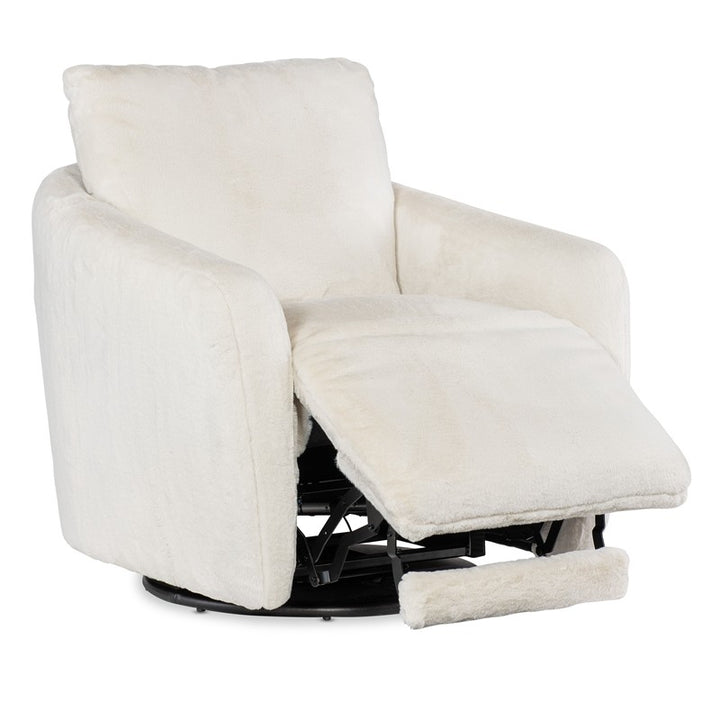 CC - Bonnie Swivel Chair With Power Footrest - White